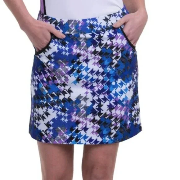 EPNY Multi Textural Houndstooth Print Golf Skort- XXL - Picture 1 of 4